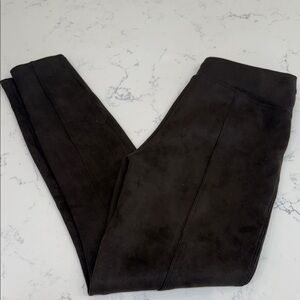 SPANX Chocolate Brown Faux Suede Straight/ Skinny pants - S